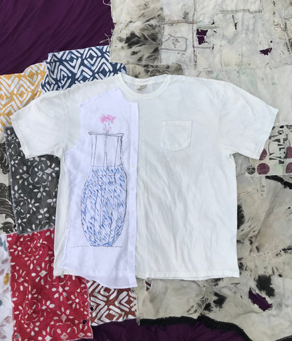 Before Our Date Button Up Panel Tee by W/Love