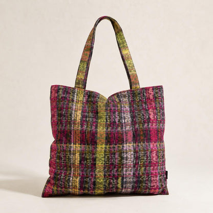 Upcycled Mayan Corte Tote Bag | Handmade Fair Trade Market Bag - Guatemala