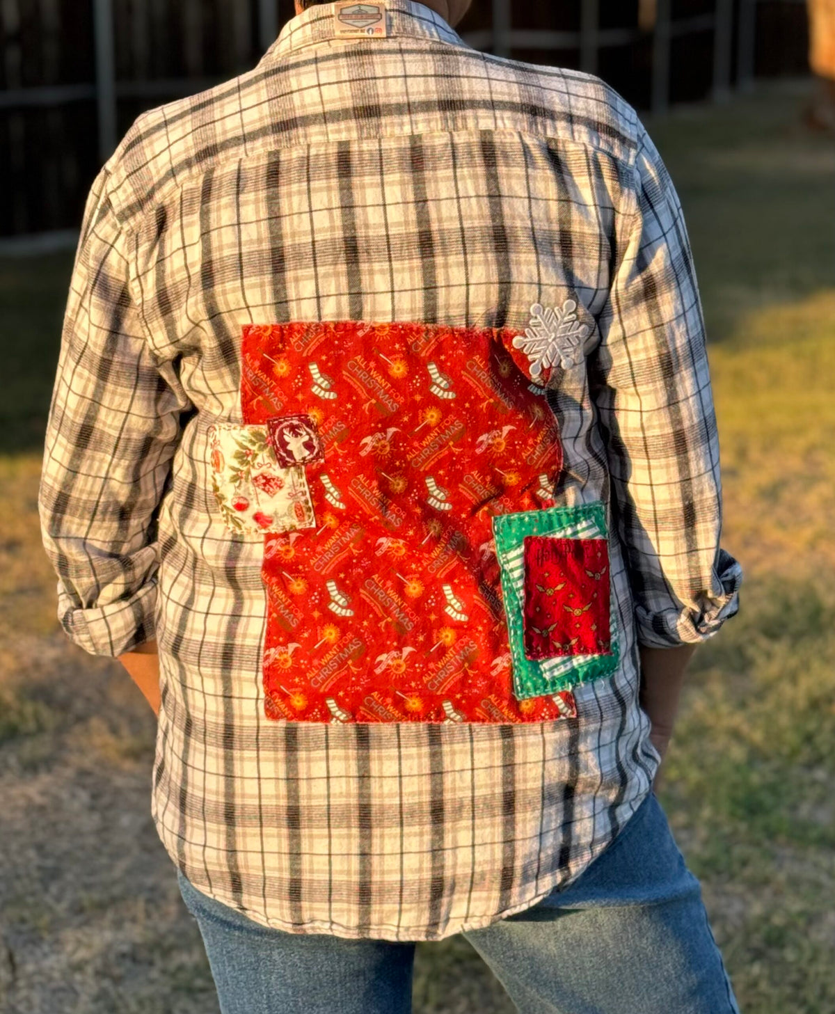 Harry Potter Christmas Plaid Flannel Longsleeve