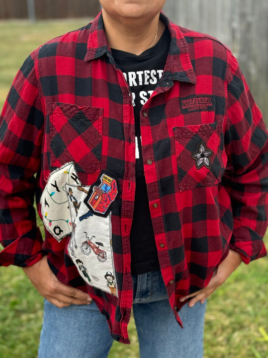 Hellfire Club Flannel Plaid Longsleeve Shirt