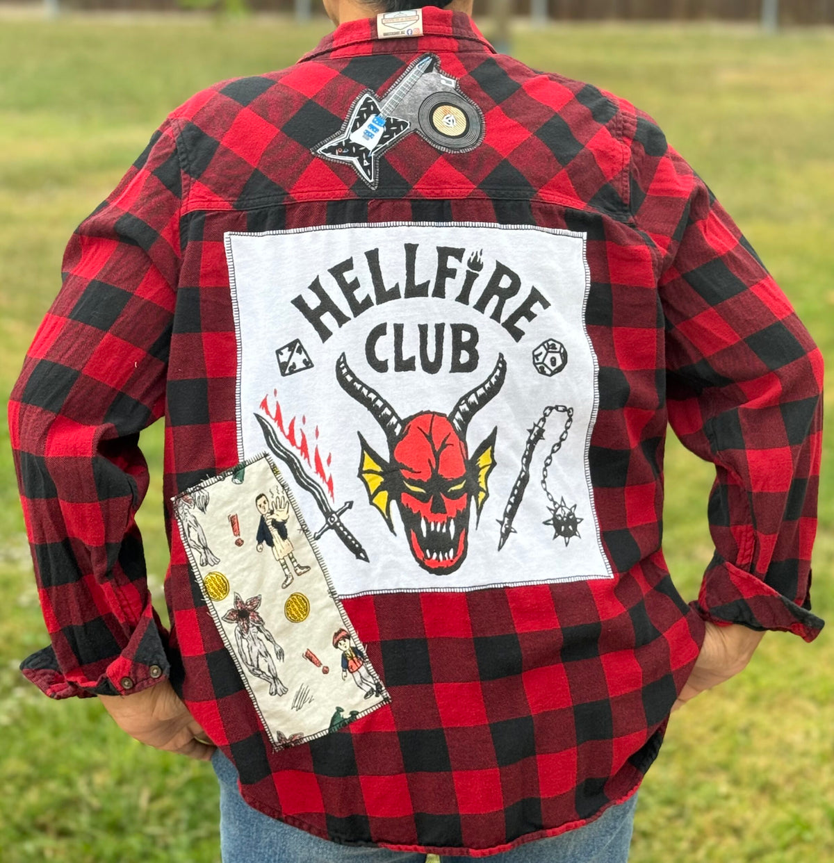 Hellfire Club Flannel Plaid Longsleeve Shirt