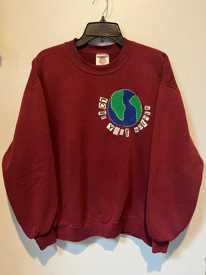 Vintage LOVE YOUR MOTHER Marroon Crew | L