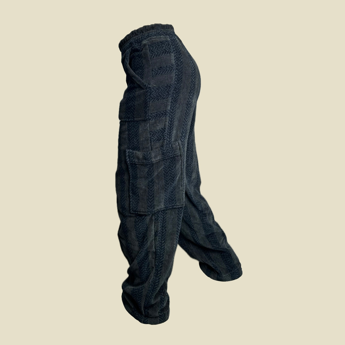 Striped Bathrobe Cargo Pants