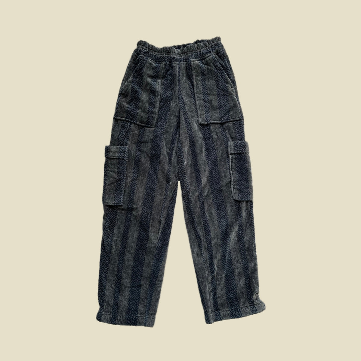 Striped Bathrobe Cargo Pants