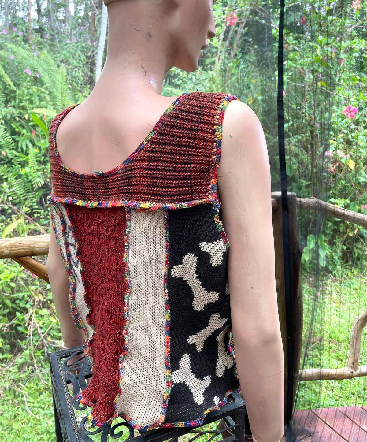 Zero waste top with terrier dog