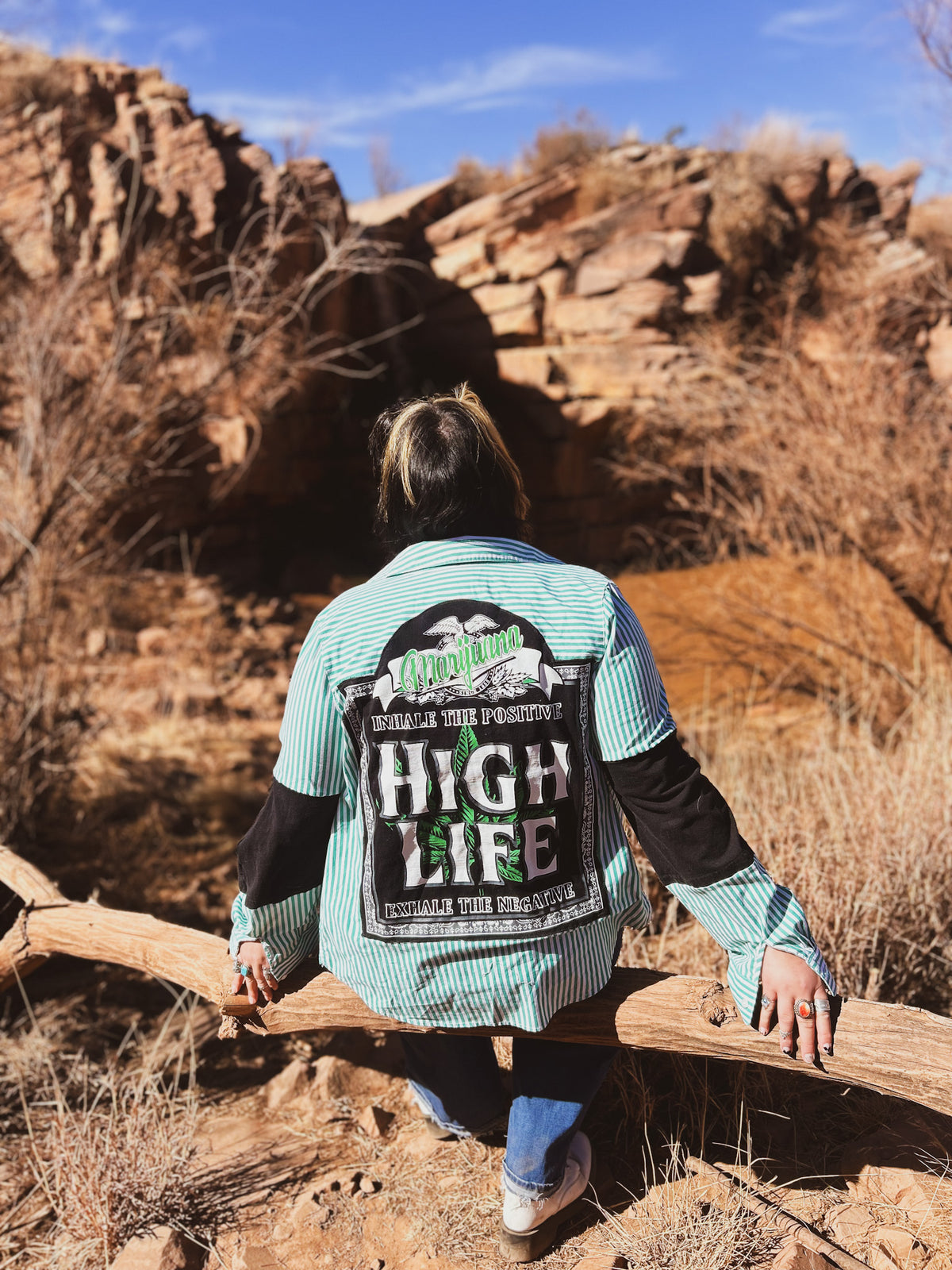 Upcycled High Life Flannel – 2XL