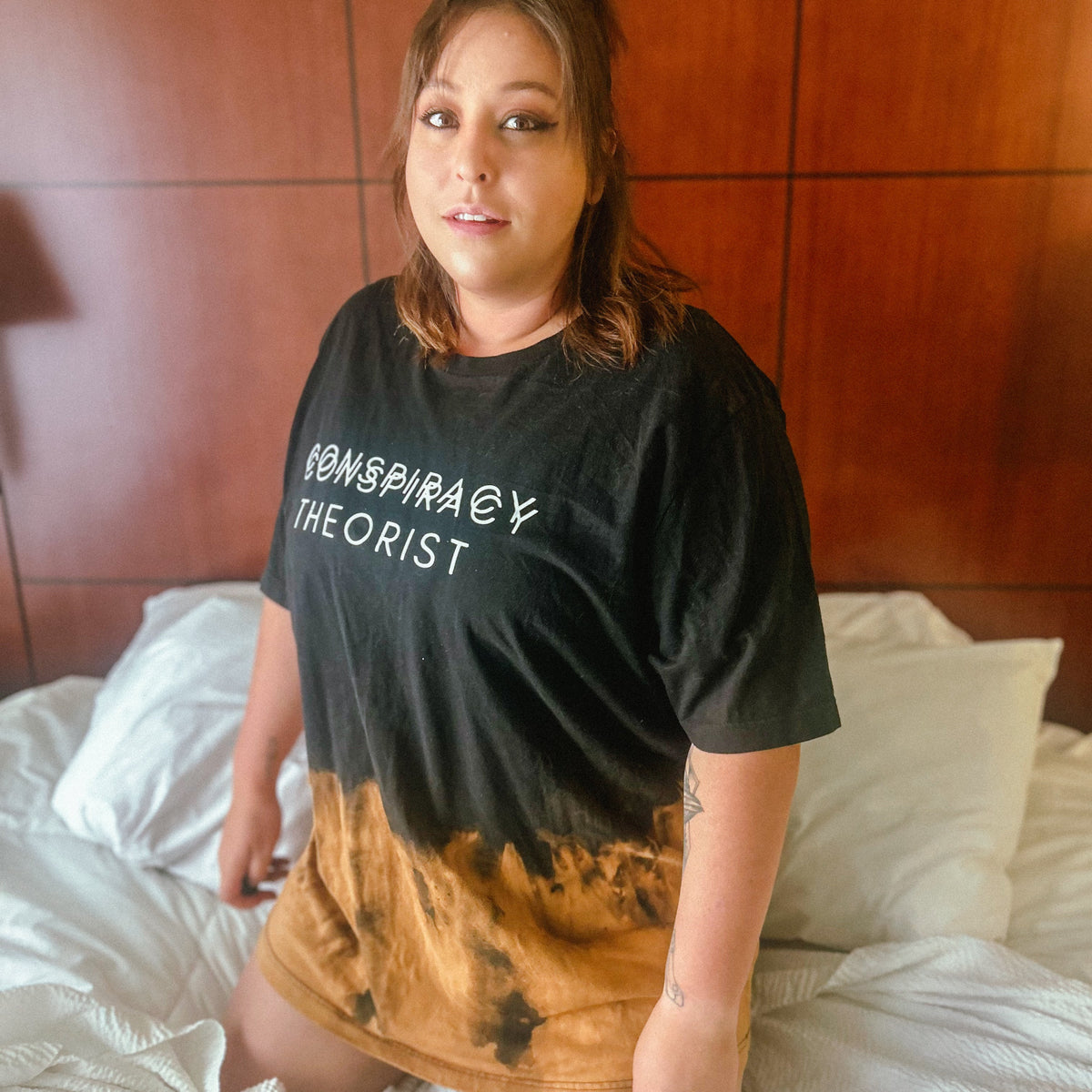 Question Everything Bleach Dyed Tee by The Modern Alien, photo 6