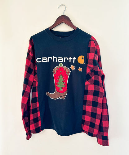 Christmas Carhartt Cowboy Boot Rework
