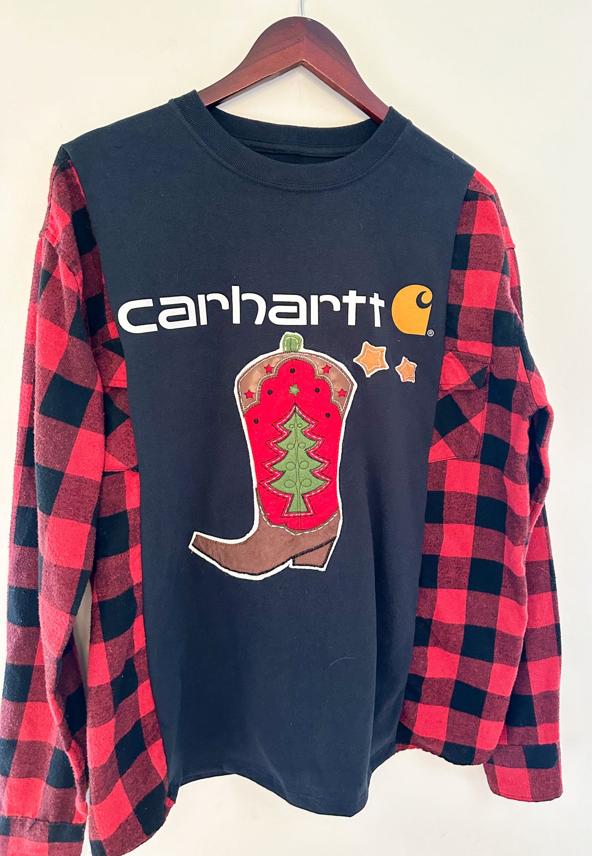 Christmas Carhartt Cowboy Boot Rework