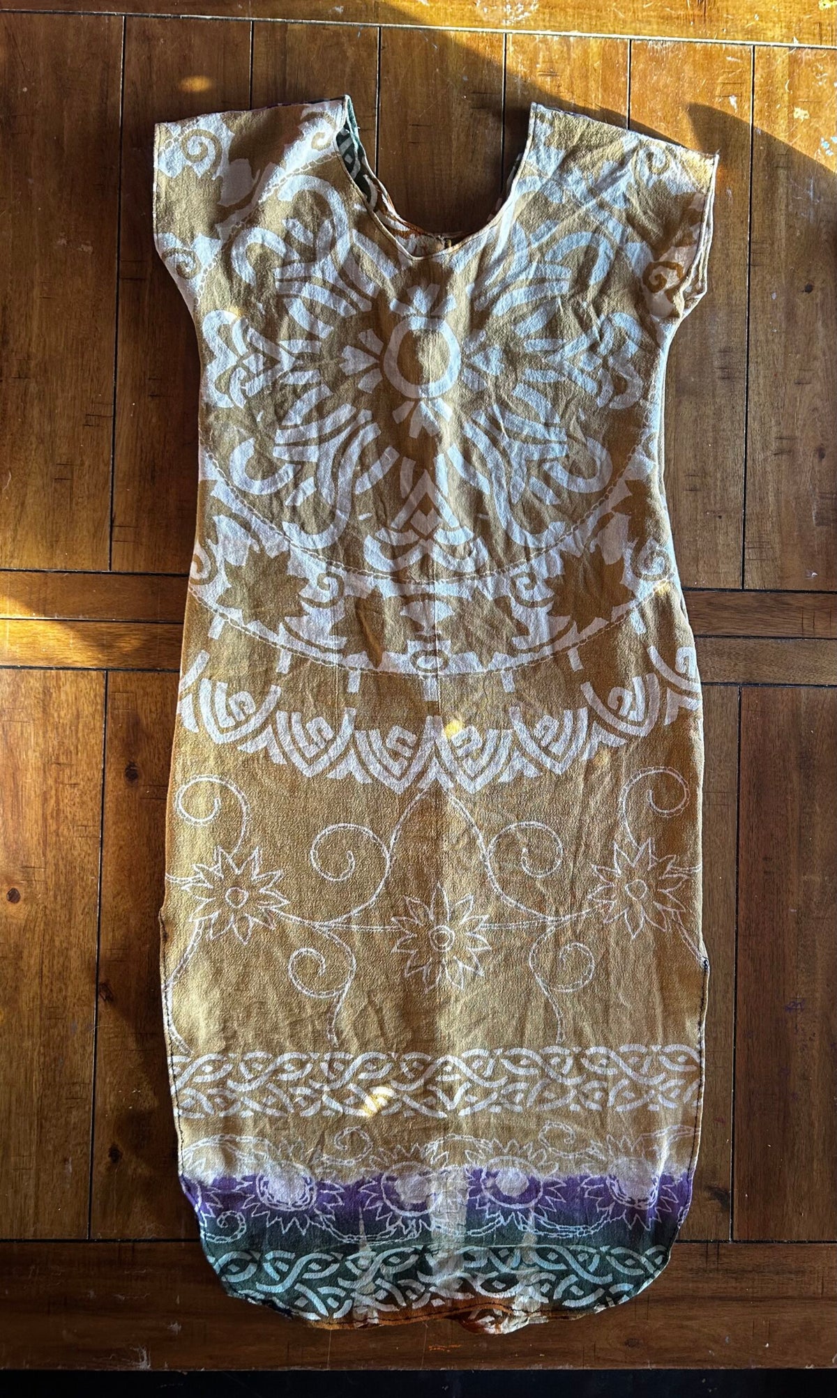 Handmade Bohemian Tapestry Maxi Dress with Pockets