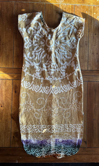Handmade Bohemian Tapestry Maxi Dress with Pockets