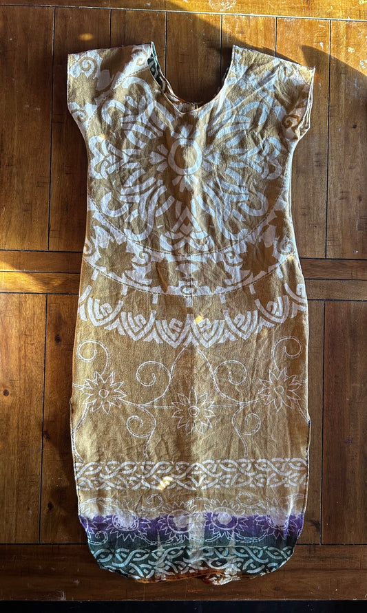 Handmade Bohemian Tapestry Maxi Dress with Pockets