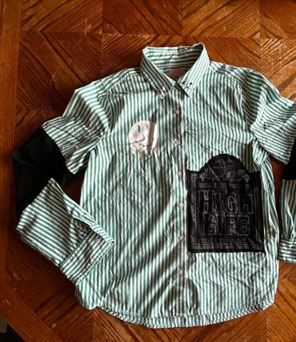 Upcycled High Life Flannel – 2XL