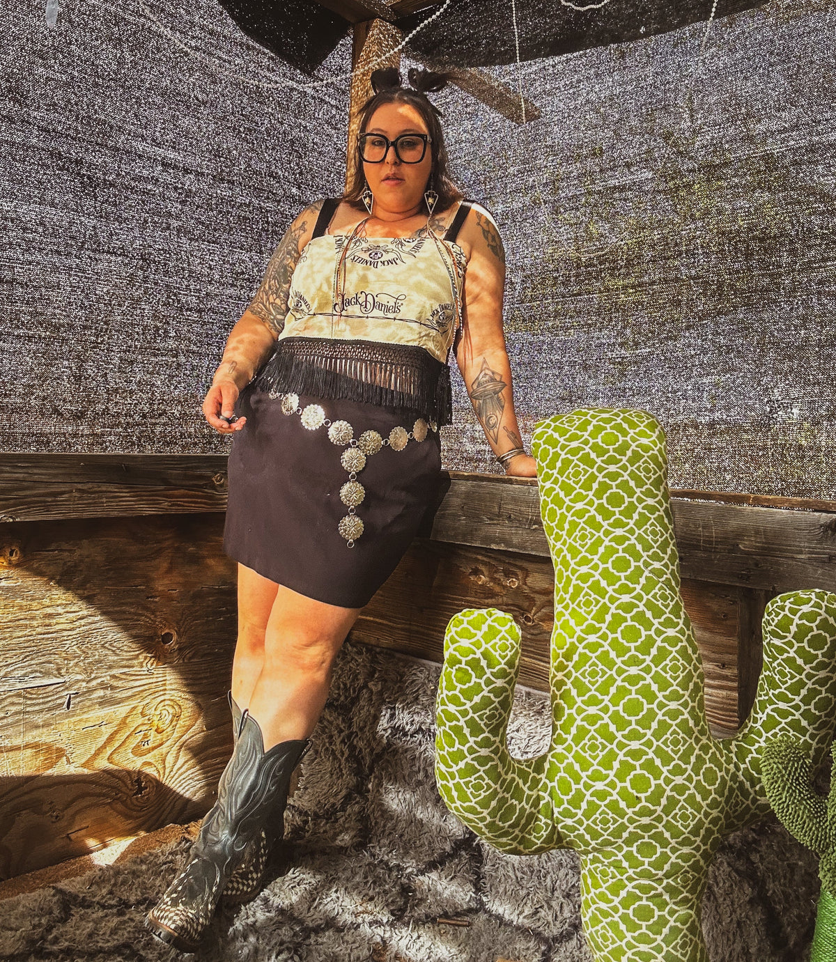 Upcycled Bandana Fringe Crop Top by The Modern Alien, photo 10
