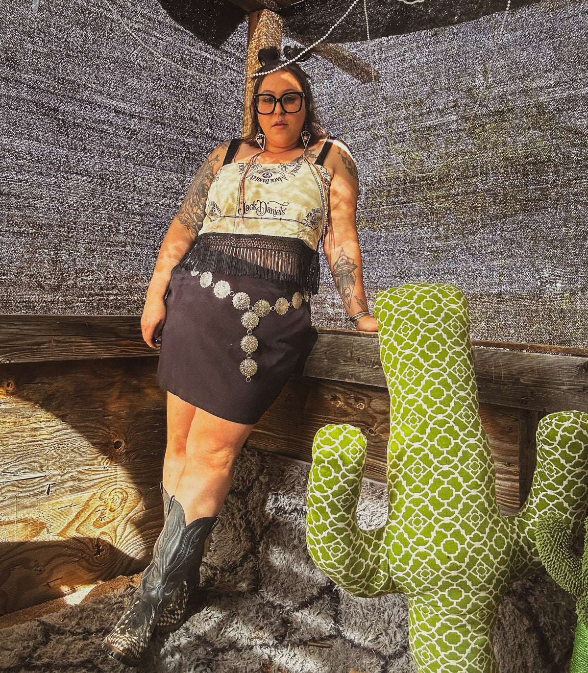 Upcycled Bandana Fringe Crop Top by The Modern Alien, photo 11