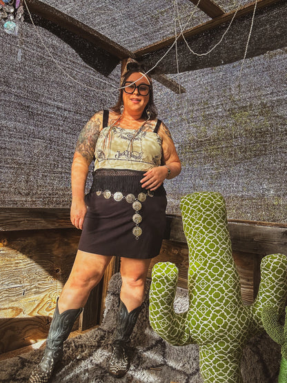 Upcycled Bandana Fringe Crop Top by The Modern Alien, photo 12