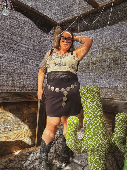 Upcycled Bandana Fringe Crop Top by The Modern Alien, photo 8