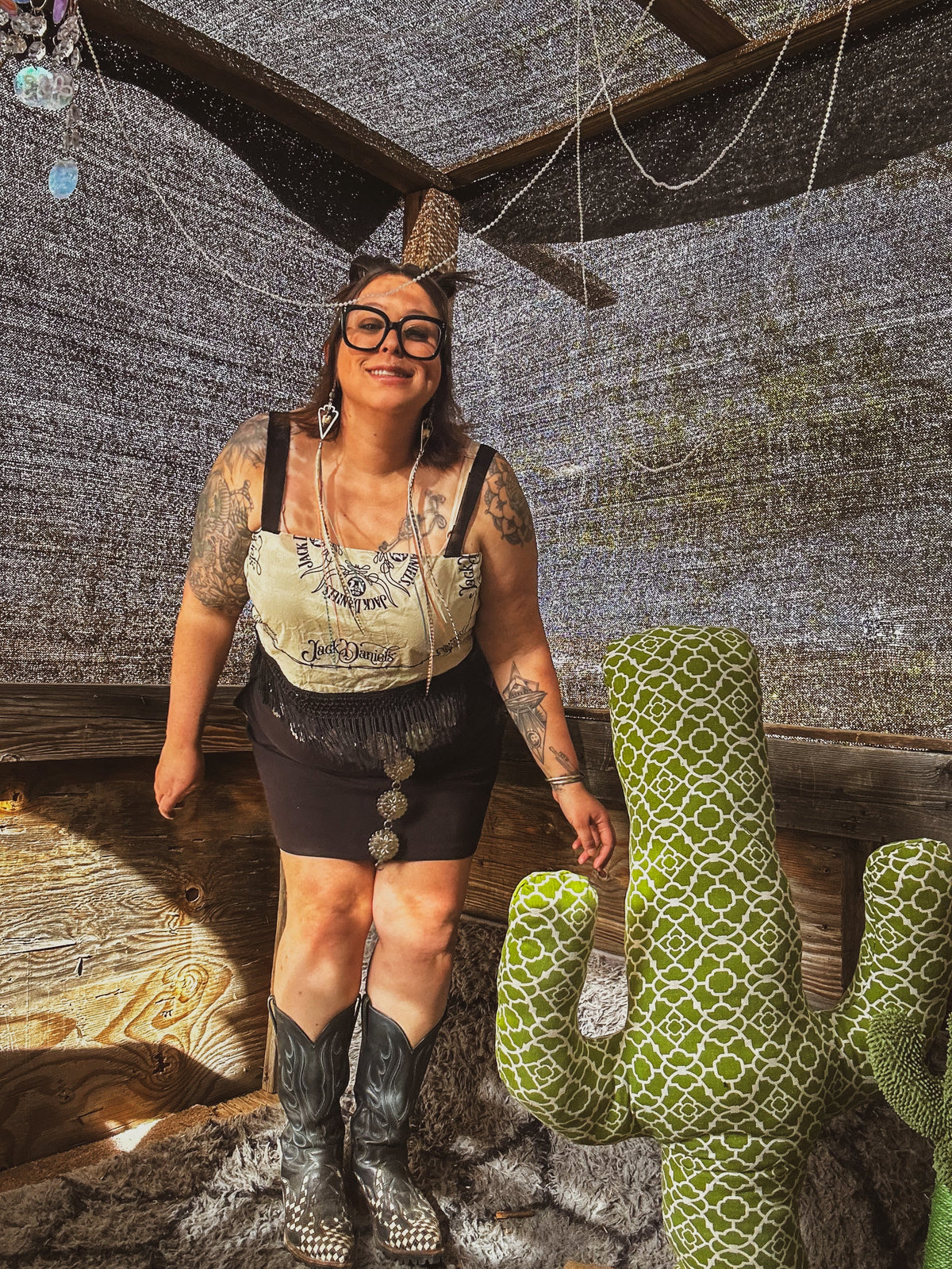 Upcycled Bandana Fringe Crop Top by The Modern Alien, photo 7