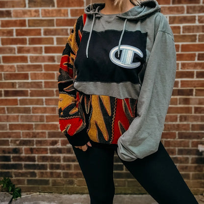 Vintage coogi style sweater x hoodie x champion tee