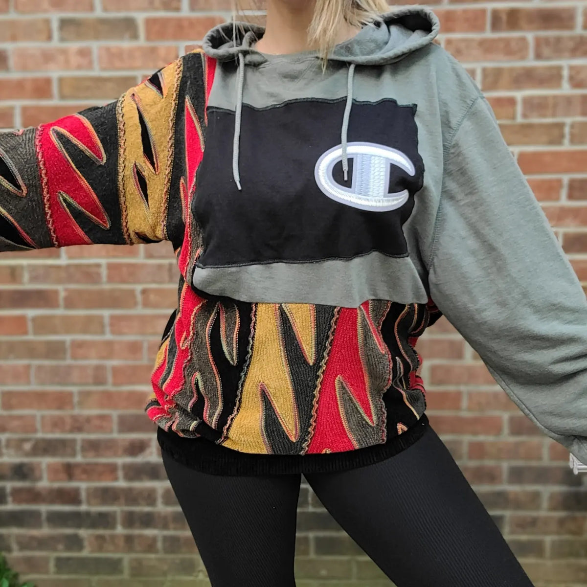 Vintage coogi style sweater x hoodie x champion tee