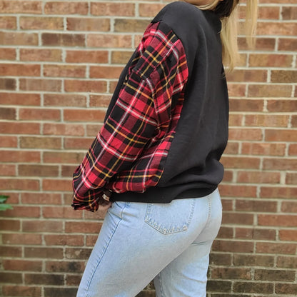 Crewneck x flannel with Nike letters