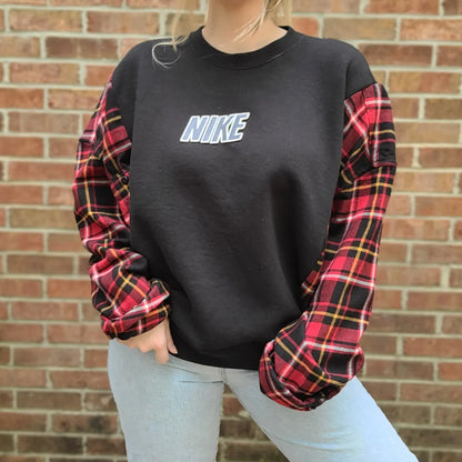 Crewneck x flannel with Nike letters