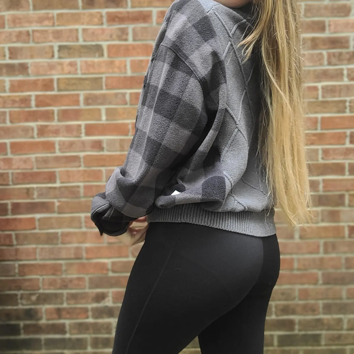Quarter zip x flannel with wrangler patch