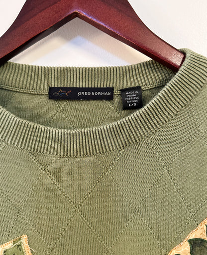 Reworked Quilted Pumpkin Sweater
