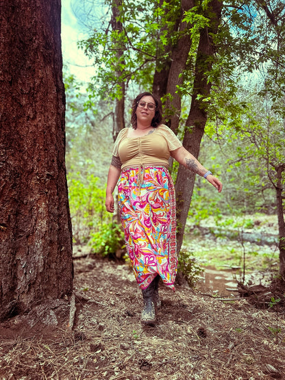 Cosmic Scarf Remix Skirt – One of a Kind Upcycled Statement Piece