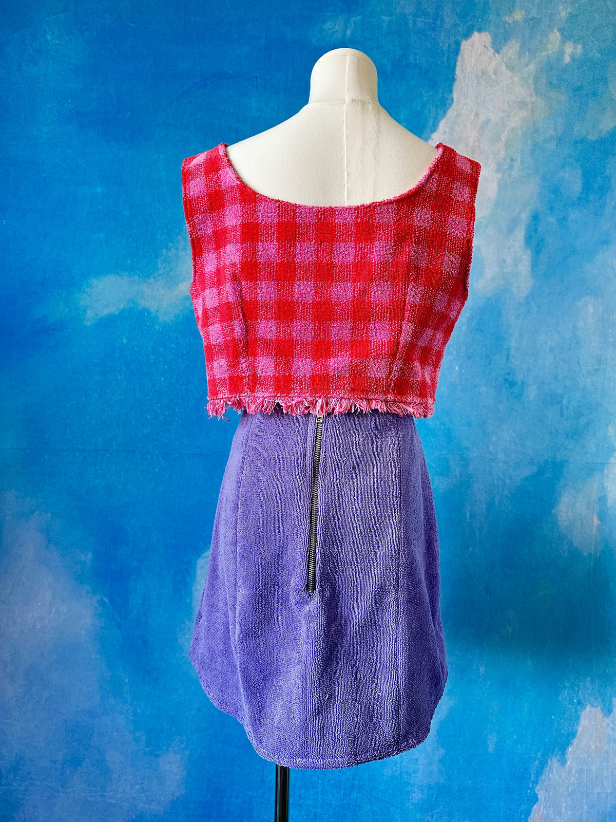 Pink and Red Checkered Towel Top by Finding Doll, photo 4