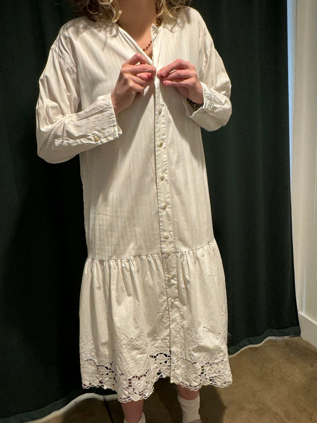 Fortuna White Nightshirt Dress