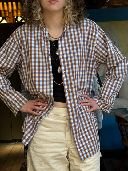 Fortuna Collarless Fine Coton Shirt