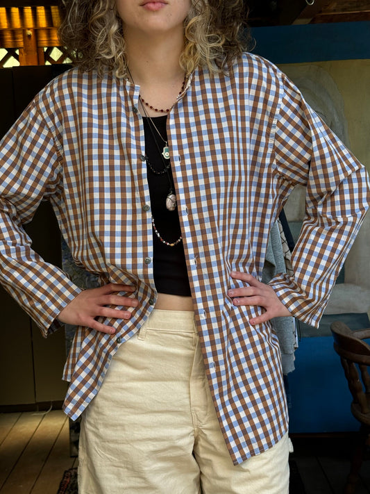 Fortuna Collarless Fine Coton Shirt