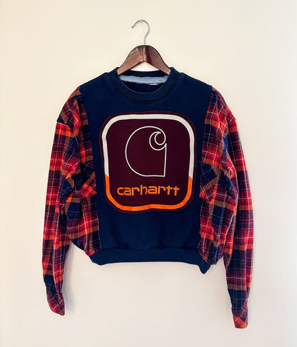 Carhartt Crewneck / Flannel Fall Rework