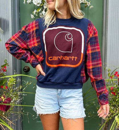 Carhartt Crewneck / Flannel Fall Rework