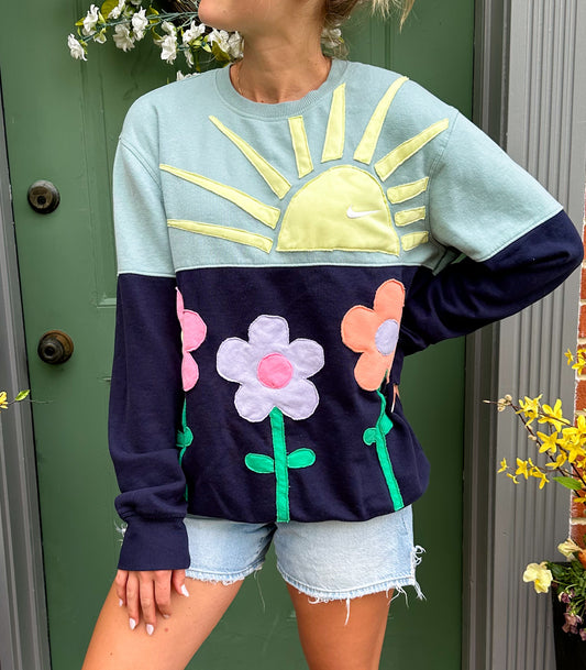 Reworked Flower & Sunshine Nike Crewneck