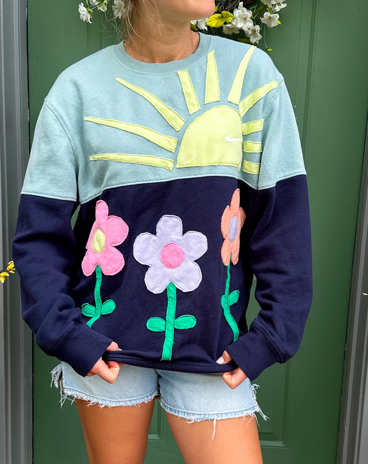 Reworked Flower & Sunshine Nike Crewneck
