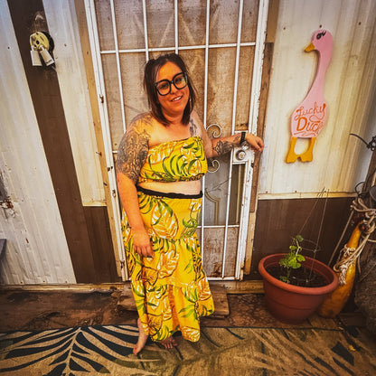 Upcycled Tropical Bandeau and Skirt Set by The Modern Alien, photo 4