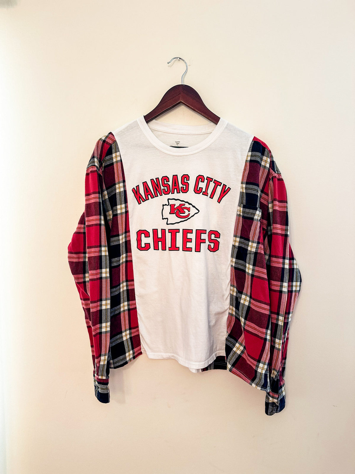 Kansas city chiefs plaid shirt.