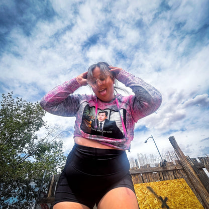 That's What She Said Painted Crop Hoodie by The Modern Alien, photo 17