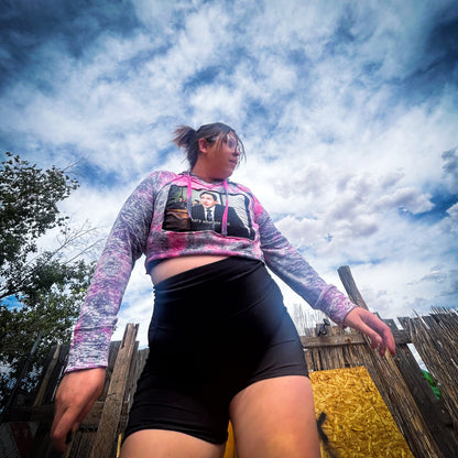 That's What She Said Painted Crop Hoodie by The Modern Alien