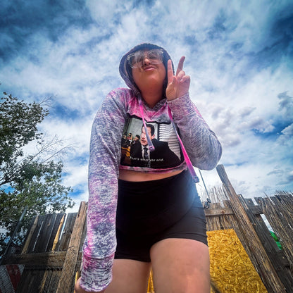 That's What She Said Painted Crop Hoodie by The Modern Alien, photo 18