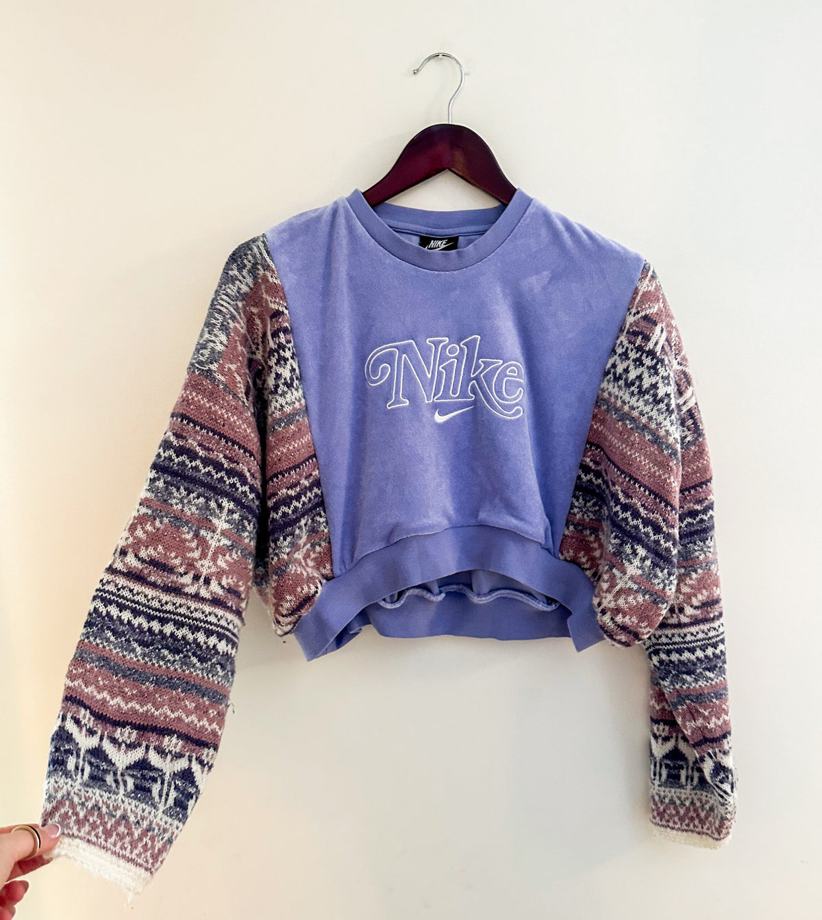 A sweater on a swinger.