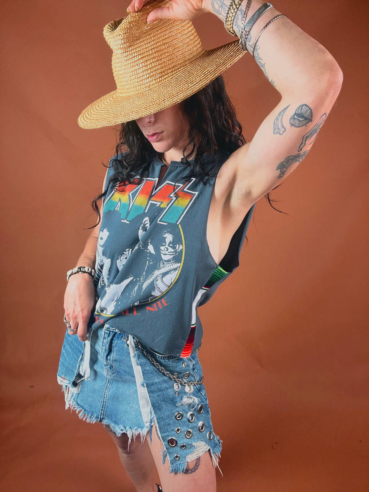 KISS Serape Stripe Crop Tank Top