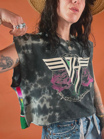 Van Halen Serape Stripe Crop Tank Top