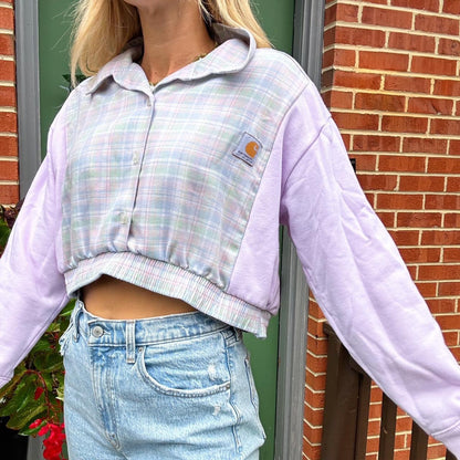 Carhartt Flannel Cropped Rework Pastel Colors