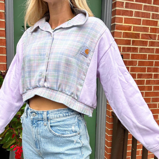 Carhartt Flannel Cropped Rework Pastel Colors