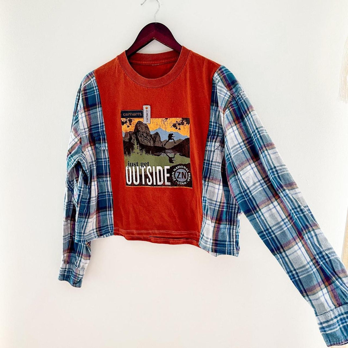 Carhartt Flannel Rework “get outside”