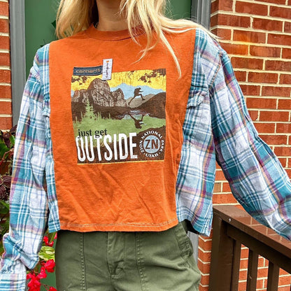 Carhartt Flannel Rework “get outside”