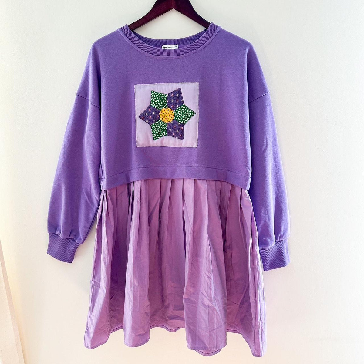 Free People Eleanor Pleated Skirt Sweatshirt Dress Dupe - Reworked